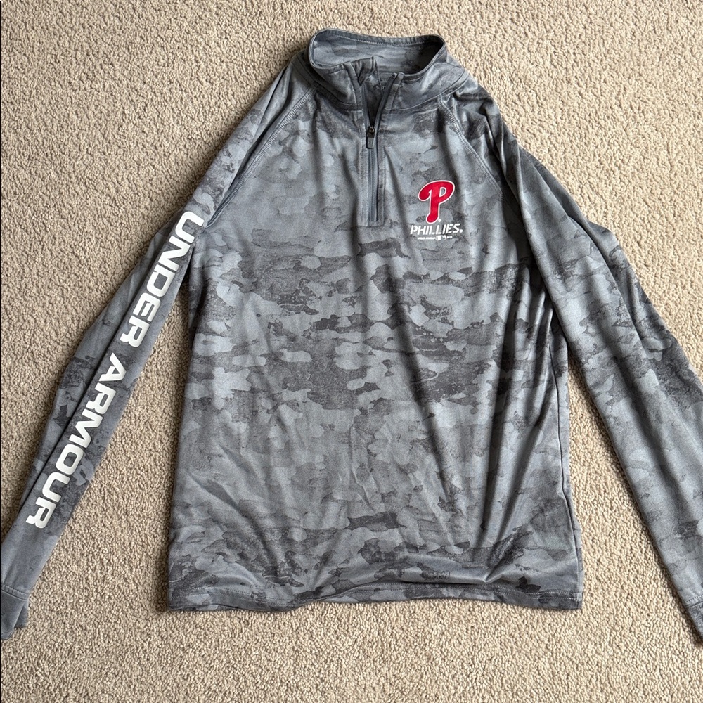 Under Armour Phillies Camouflage Gray Pullover